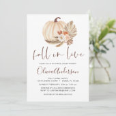 恋に落ちる ブライダルシャワー パンパス テラコッタ 招待状 (スタンド正面)