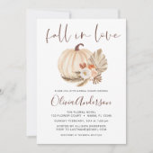 恋に落ちる ブライダルシャワー パンパス テラコッタ 招待状 (正面)