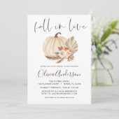 恋に落ちる ブライダルシャワー パンパス テラコッタ 招待状 (スタンド正面)