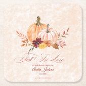 恋に落ちる ブライダルシャワー ブライダルシャワー スクエアペーパーコースター (正面)