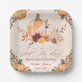 恋に落ちる ブライダルシャワー ブライダルシャワー ペーパープレート (正面)