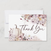 恋に落ちる ブライダルシャワー ボヘミアンパンプキン サンクス サンキューカード (正面)