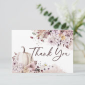 恋に落ちる ブライダルシャワー ボヘミアンパンプキン サンクス サンキューカード (スタンド正面)