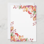 恋に落ちる ブライダルシャワー 招待状 (裏面)