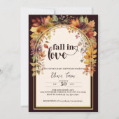 恋に落ちる ベイビー オータム リーフ シャワーのコレクション 招待状 (正面)