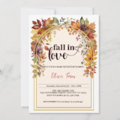 恋に落ちる ベイビー オータム リーフ シャワーのコレクション 招待状 (正面)