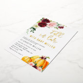 恋に落ちる ベビーシャワーのゴールドホイル招待状 箔招待状 (回転した状態)