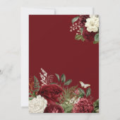 「恋に落ちる」ボタニカル フローラル パンプキン ウェディング 招待状 (裏面)