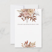 恋に落ちる ボヘミアンスタイルのドライ ブラウンローズ ブライダルシャワー サンキューカード (裏面)