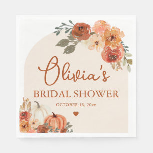 恋に落ちる ボヘミアンテラコッタパンプキン ブライダルシャワー スタンダードランチョンナプキン