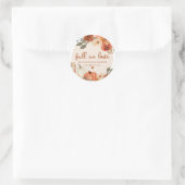 恋に落ちる ボヘミアンテラコッタパンプキン ブライダルシャワー ラウンドシール (バッグ)