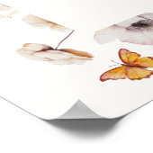 恋に落ちる ボホ オータム ブライダル シャワー ウェルカム ポスター (角)