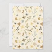 恋に落ちる ボーホー フラワーズ オータム シック ブライズシャワー 招待状 (裏面)