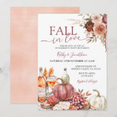 恋に落ちる マサラ フローラル パンプキン プロポーズ 招待状 (正面/裏面)