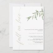 恋に落ちる - ミニマルな秋のブライズシャワー | 招待状 (正面)