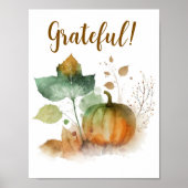 恋に落ちる ラスティックなパンプキン ポスター (正面)