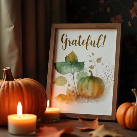 恋に落ちる ラスティックなパンプキン ポスター