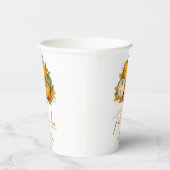 恋に落ちる ラスティック オータム パンプキン ブライダル シャワー 紙コップ (右)