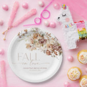 恋に落ちる ラスティック フラワーの ブライダルシャワー ペーパープレート (パーティー)