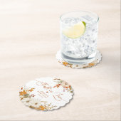 恋に落ちる ラスティック ブライダル シャワー ペーパーコースター (インサイチュ)