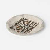 恋に落ちる レトロ オータム 秋のエンゲージメント シャワー ペーパープレート (アングル)