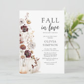 恋に落ちる ワイルドフラワーベイビーシャワー 招待状 (スタンド正面)