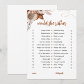 恋に落ちる | 彼女はどちらを選ぶ？ ブライダルシャワーゲーム 招待状 (正面/裏面)