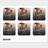 恋に落ちる 来てくれてありがとう ブライダルシャワー スクエアシール (シート)