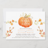 恋に落ちる 水彩のとうがぼし 秋 QR ウェディング 招待状 (正面)