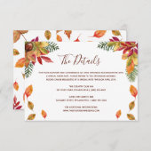 恋に落ちる 秋の結婚式 詳細挿入カード エンクロージャーカード (正面/裏面)