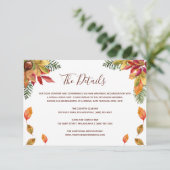 恋に落ちる 秋の結婚式 詳細挿入カード エンクロージャーカード (スタンド正面)