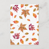 恋に落ちる 秋の結婚式 詳細挿入カード エンクロージャーカード (裏面)