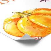 恋に落ちる 秋の花嫁のシャワー看板 ポスター (角)