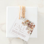 恋に落ちる 秋の花 フラワーブラウン ブライダルシャワー フェイバータグ (インサイチュ)