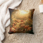 "恋に落ちる" 秋 & かぼちゃの森の風景 クッション (ブランケット)