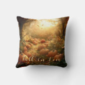 "恋に落ちる" 秋 & かぼちゃの森の風景 クッション (裏面)