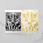 恋に落ちる 箔グリーティングカード (外側レイダウン)