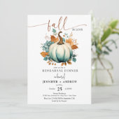恋に落ちる | 花のハロウィンのかぼちゃ | リハーサルディナー 招待状 (スタンド正面)