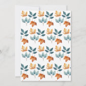 恋に落ちる | 花のハロウィンのかぼちゃ | リハーサルディナー 招待状 (裏面)