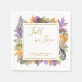 恋に落ちる 10月の色彩豊かな紅葉 スタンダードカクテルナプキン (正面)