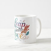 恋に飛び込む コーヒーマグカップ (正面右)