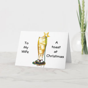 恋に「ロマンチック/愛に満ちた」クリスマス·トースト シーズンカード