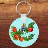 恋のインコ キーホルダー (正面)