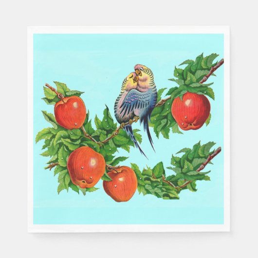 恋のインコ スタンダードランチョンナプキン (正面)
