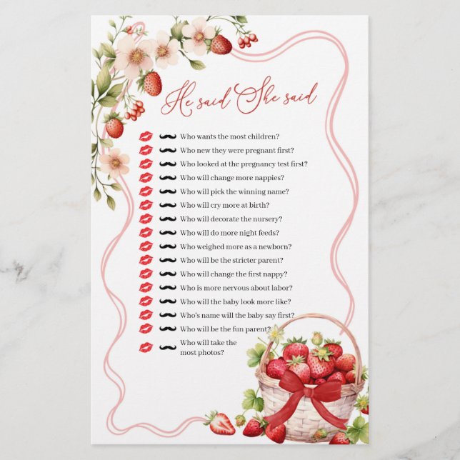 恋のコケットのベリー彼は彼女はゲームを言った (正面)