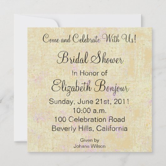 恋のシャンデリアで〜招待状 招待状 (裏面)