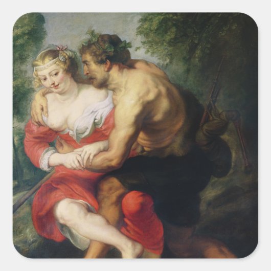 恋のシーンまたは勇敢な会話 スクエアシール (正面)