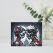 恋のスケルトンとスカル ポストカード (スタンド正面)