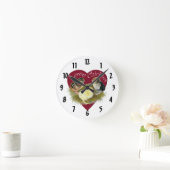 『恋のチキー』 ラウンド壁時計 (ホーム)