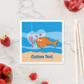 恋のナプキンの魚と餌 スタンダードカクテルナプキン (インサイチュ)